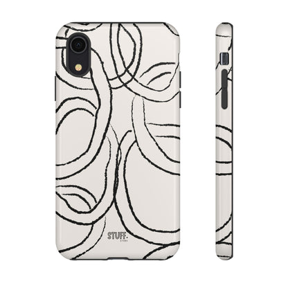 Doodly Case | Coque résistante double protection avec Design Gribouillis Minimaliste