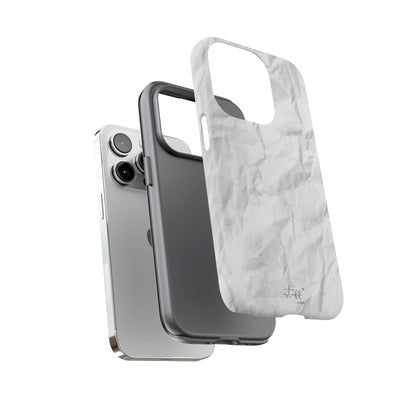 Crinkled Case | Coque résistante double protection anti-choc Effet Papier Froissé Mat