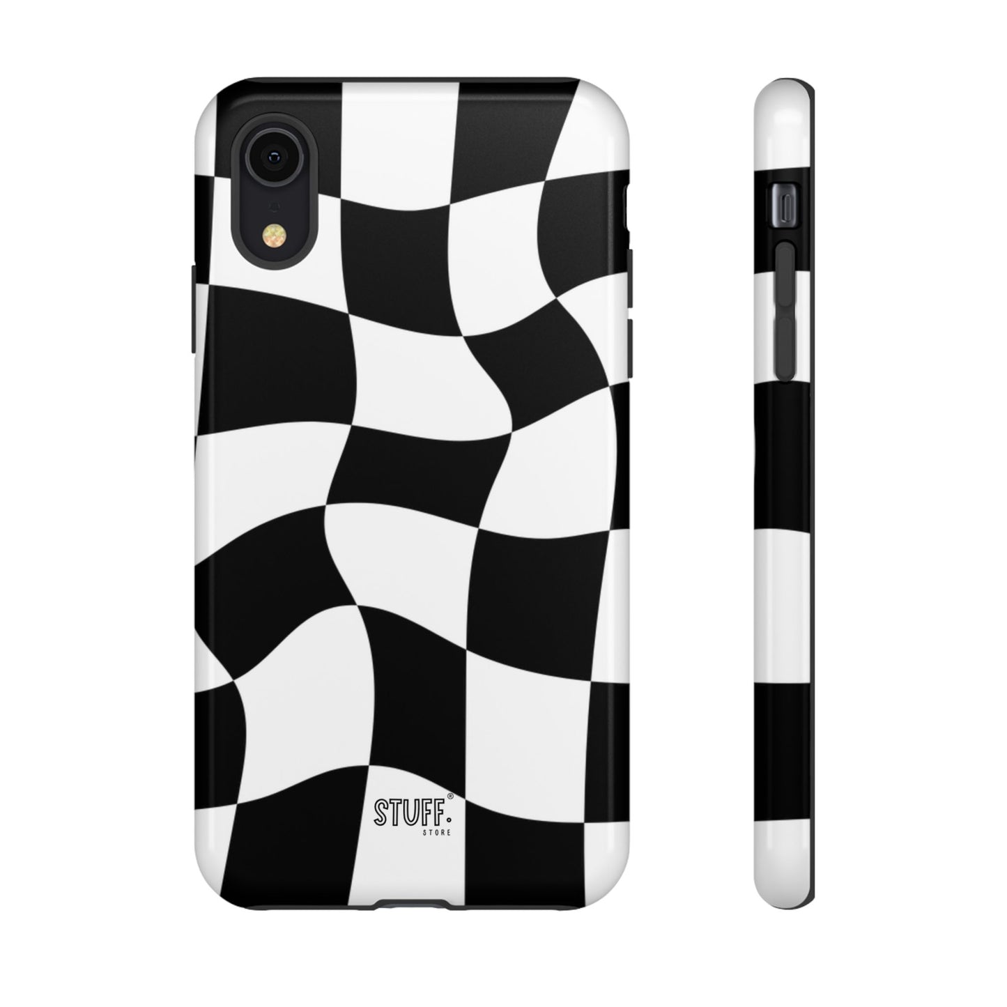 Checkers Case | Coque résistante double protection et Design en Damier déformé