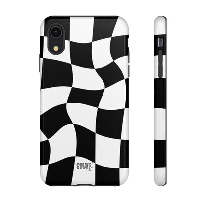 Checkers Case | Coque résistante double protection et Design en Damier déformé
