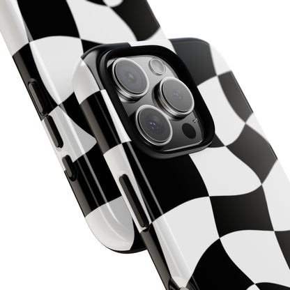 Checkers Case | Coque résistante double protection et Design en Damier déformé