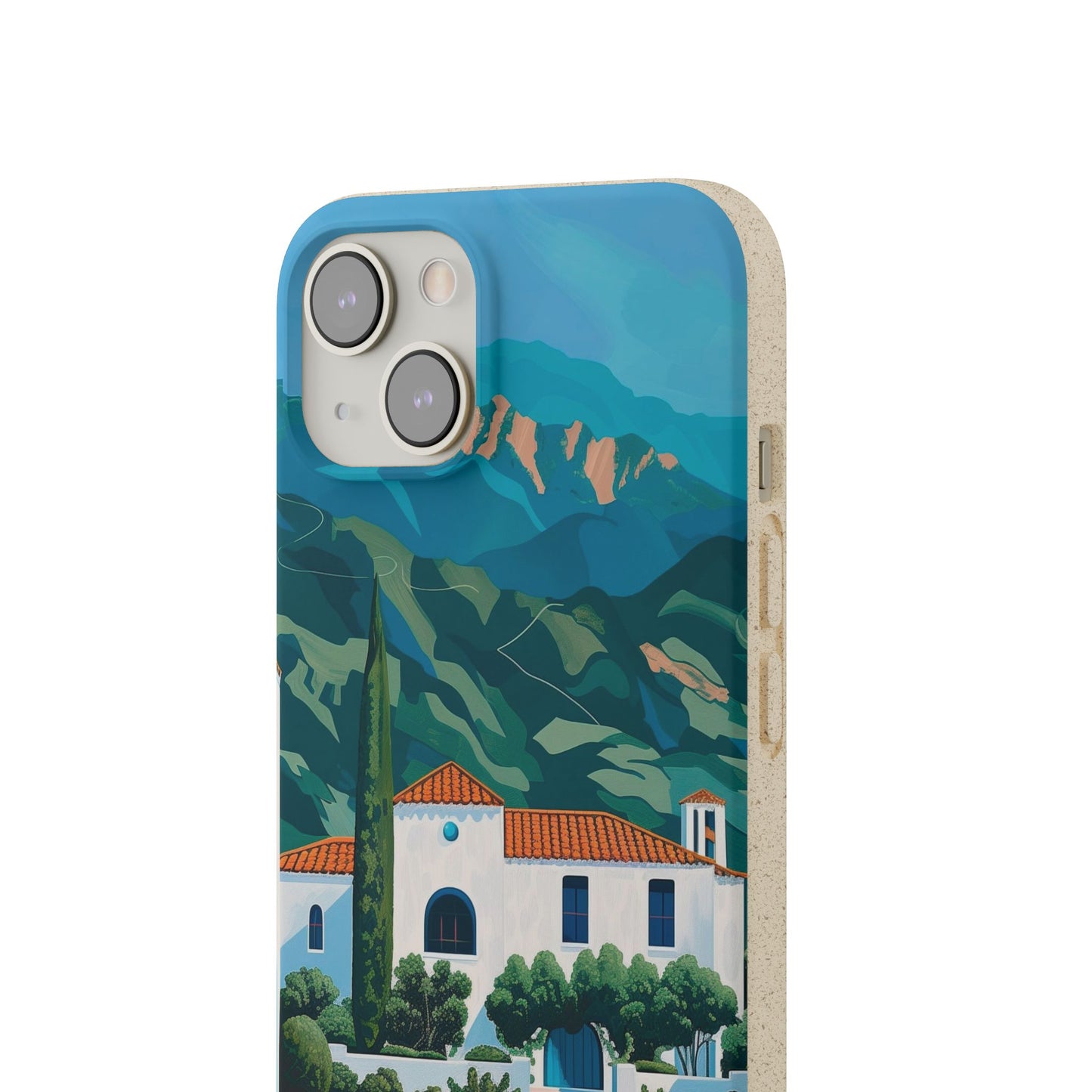 Summer Villa Case | Eco-Friendly Bamboo and Bioplastic Case with Summer Design - Available with Gift Packaging