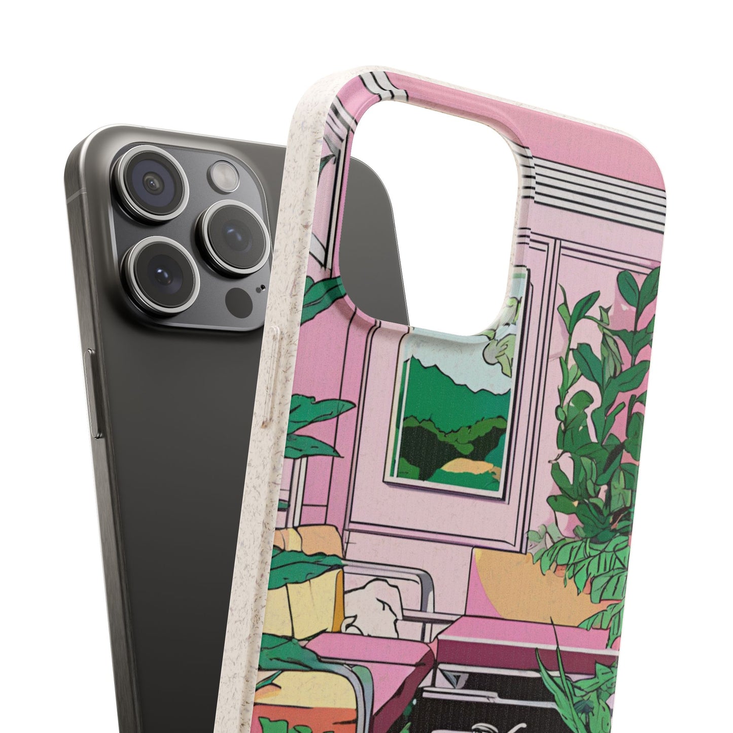 Plant Pop Case | Coque biodégradable en bambou et bioplastique avec design coloré | Parfait pour les amoureux des plantes - Avec emballage cadeau