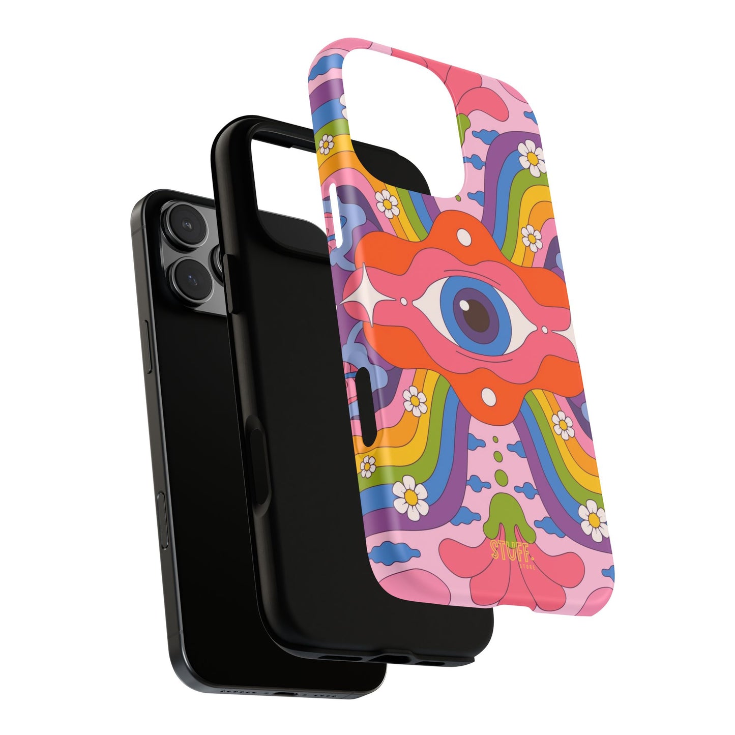 Psych Case | Coque résistante double protection avec Design Psychédélique coloré
