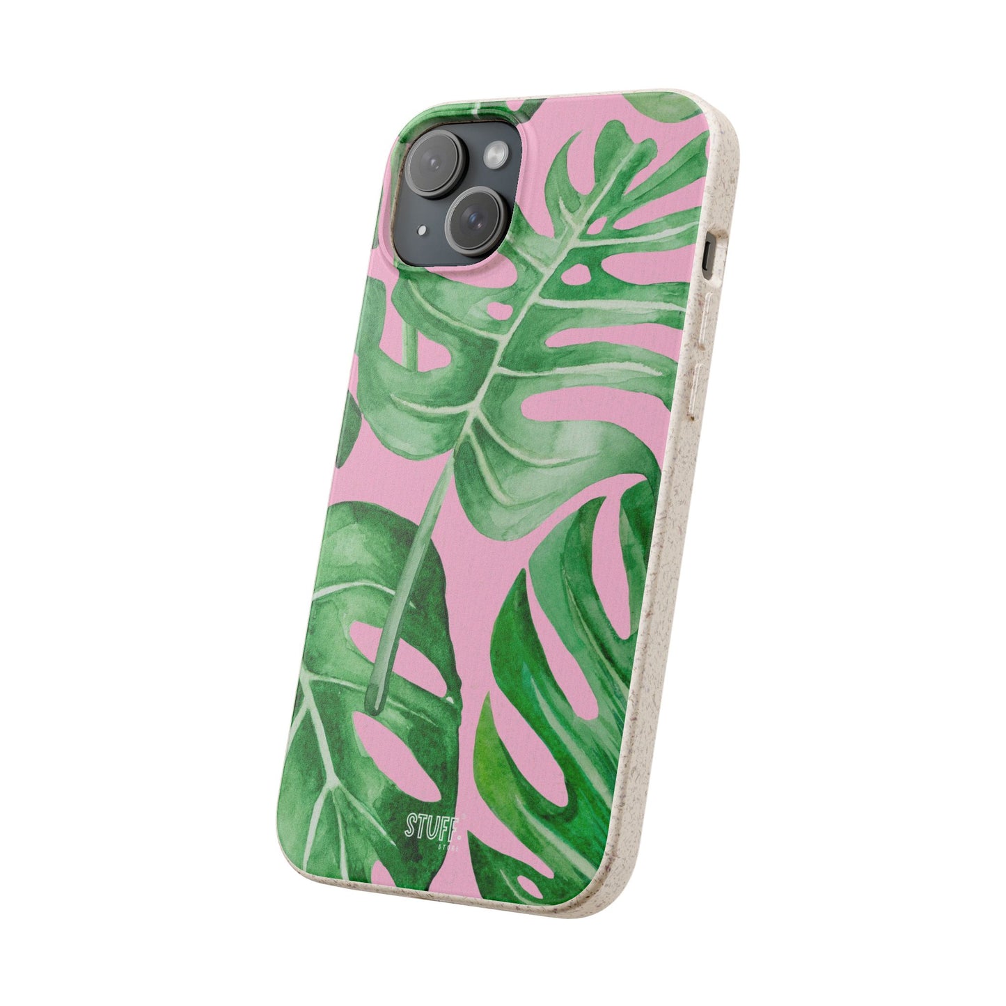 Monstera Case | Eco-Friendly Bamboo and Bioplastic Shell Monstera Leaves Pattern - Available with Gift Packaging