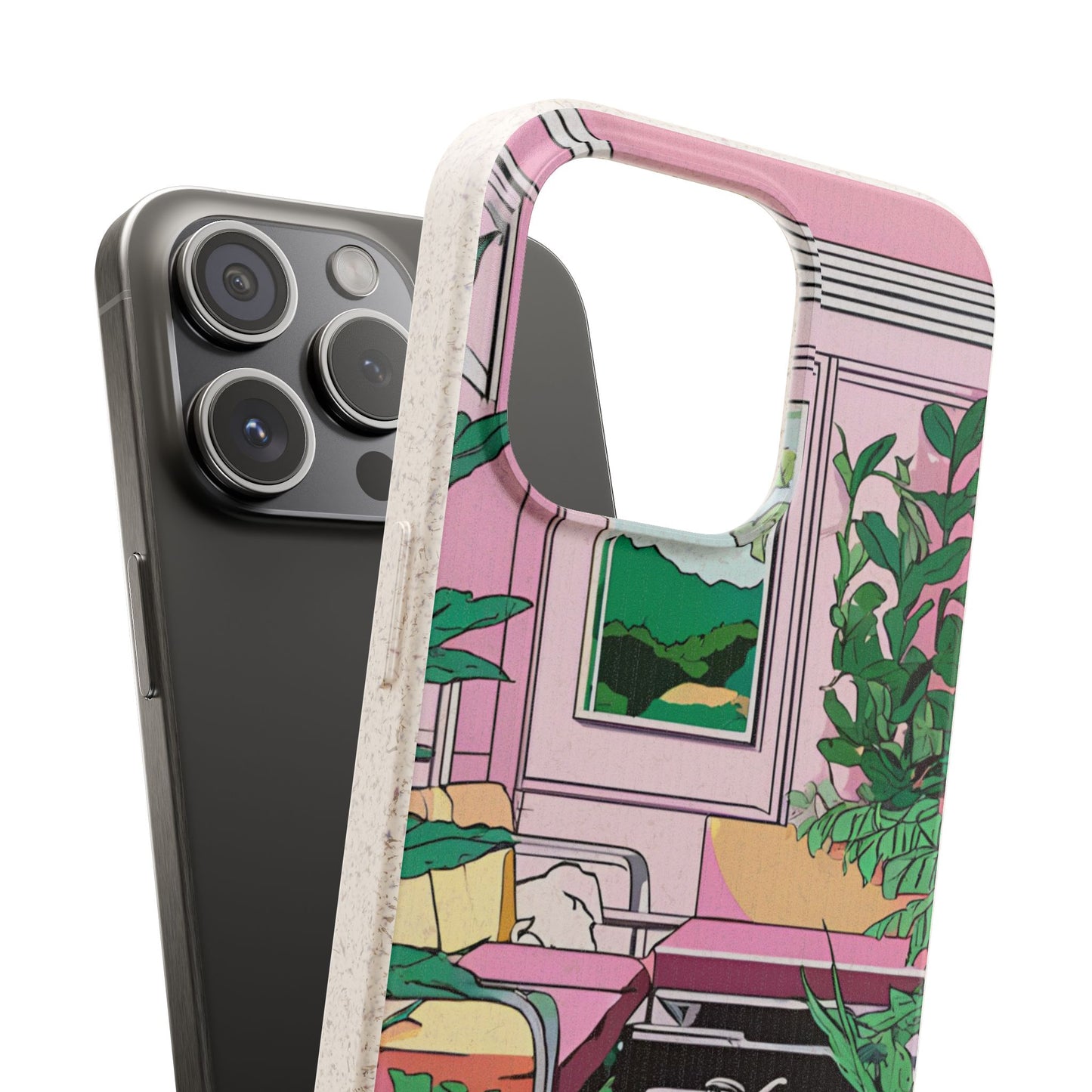 Plant Pop Case | Coque biodégradable en bambou et bioplastique avec design coloré | Parfait pour les amoureux des plantes - Avec emballage cadeau