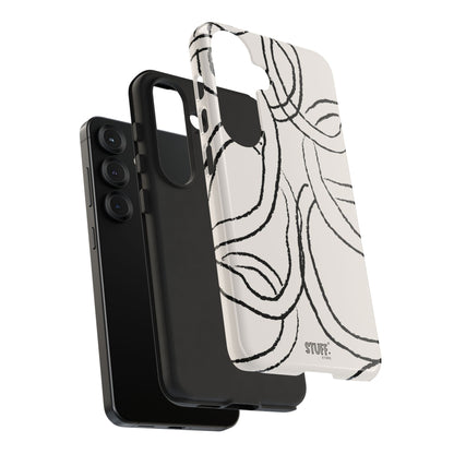 Doodly Case | Coque résistante double protection avec Design Gribouillis Minimaliste