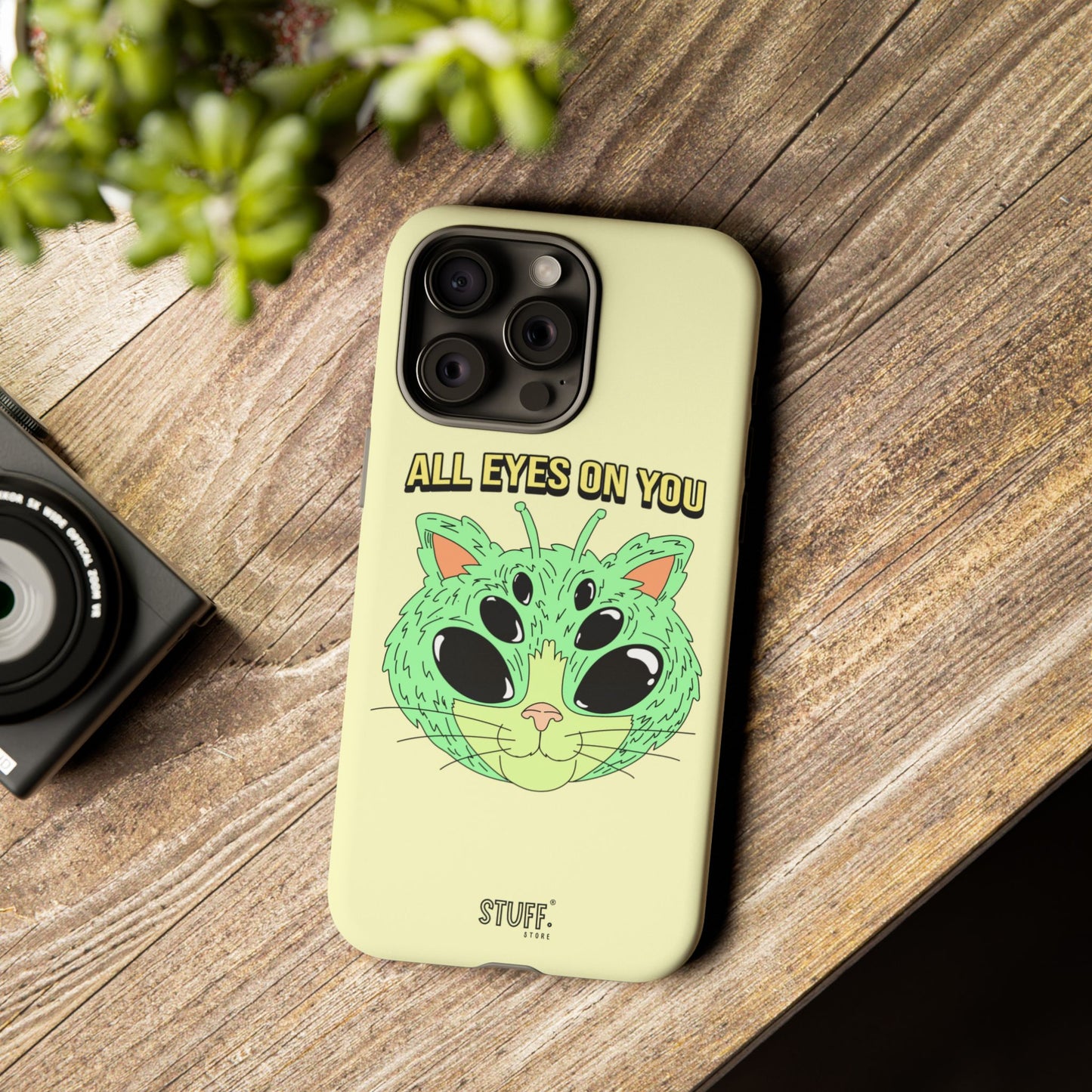 All Eyes on You Case | Coque résistante double protection avec Design Alien drôle