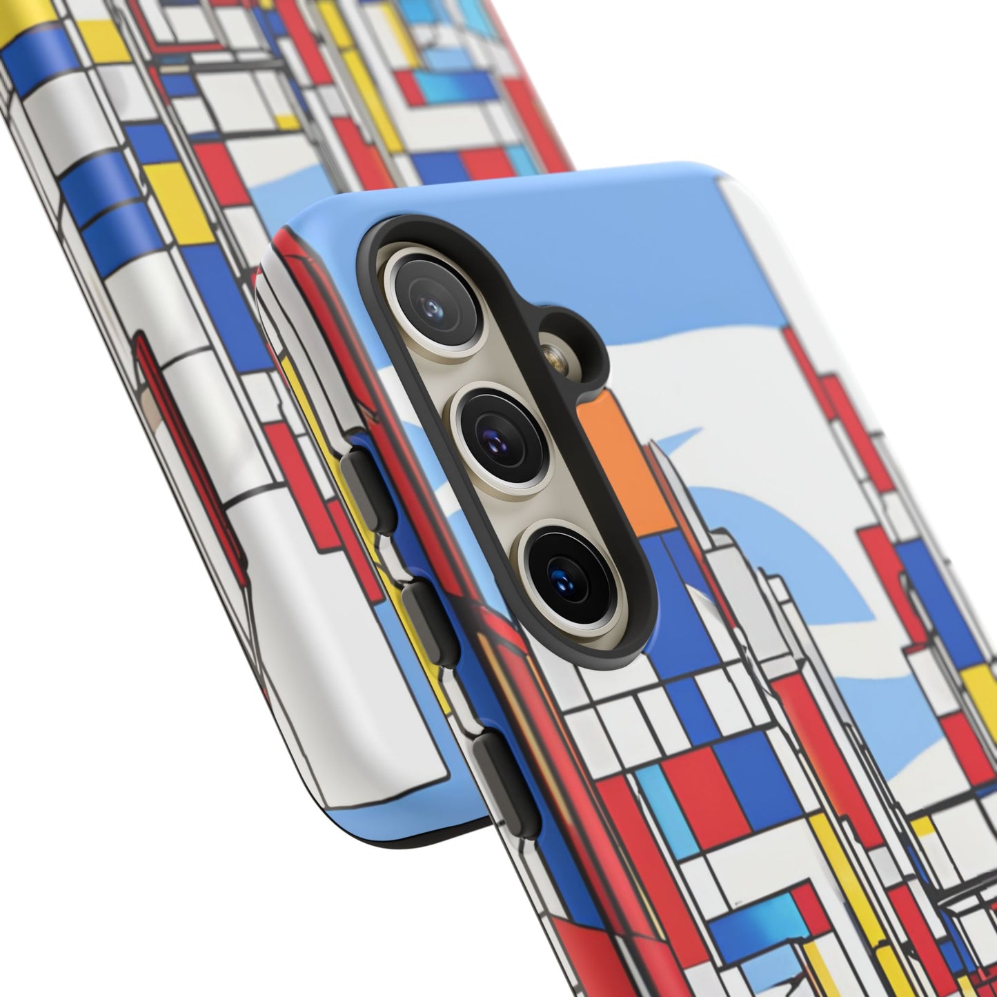 Square City | Coque résistante double protection - inspiration Mondrian