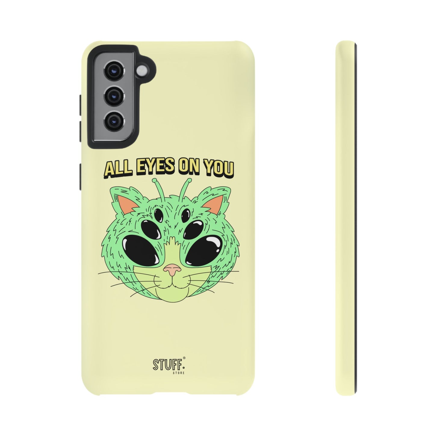 All Eyes on You Case | Coque résistante double protection avec Design Alien drôle