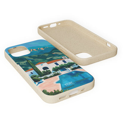 Summer Villa Case | Eco-Friendly Bamboo and Bioplastic Case with Summer Design - Available with Gift Packaging