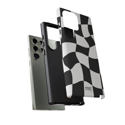 Checkers Case | Coque résistante double protection et Design en Damier déformé