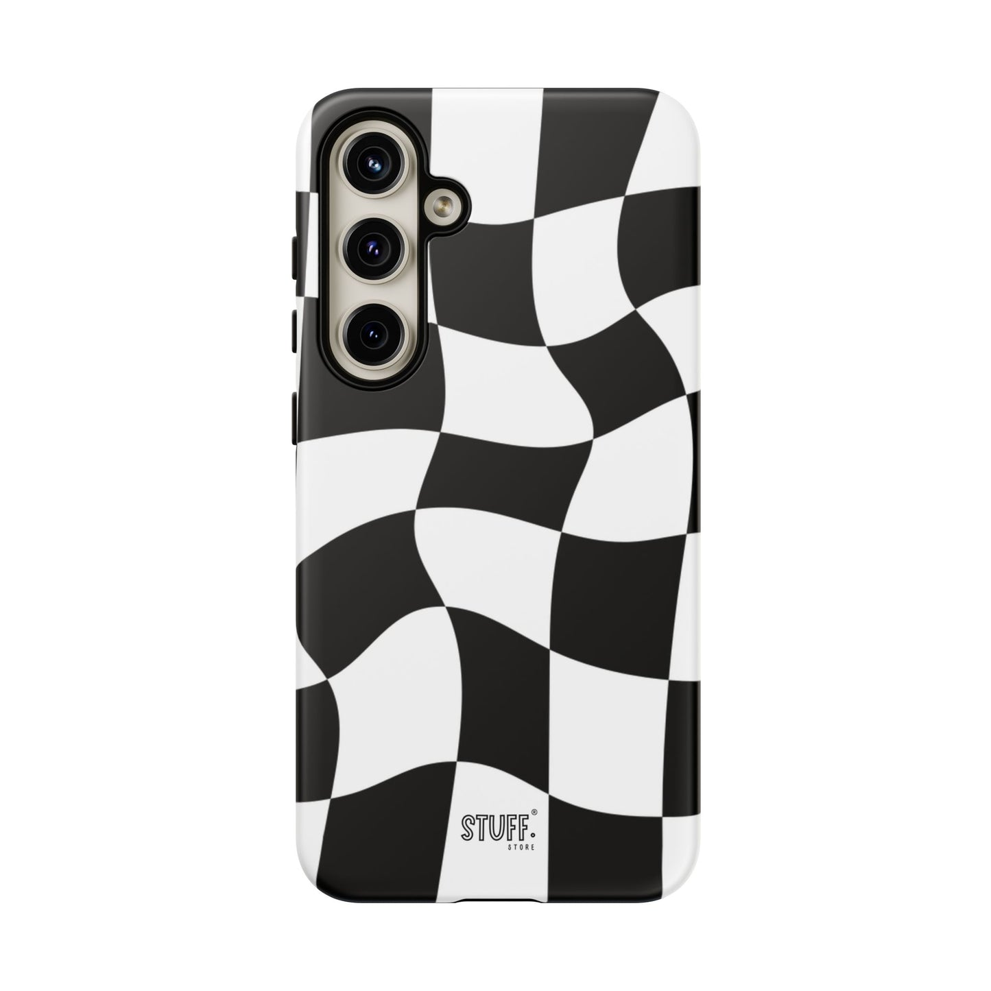 Checkers Case | Coque résistante double protection et Design en Damier déformé