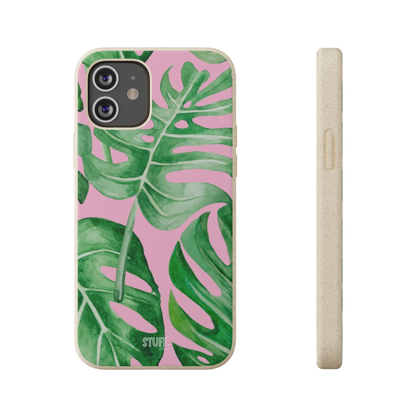 Monstera Case | Eco-Friendly Bamboo and Bioplastic Shell Monstera Leaves Pattern - Available with Gift Packaging