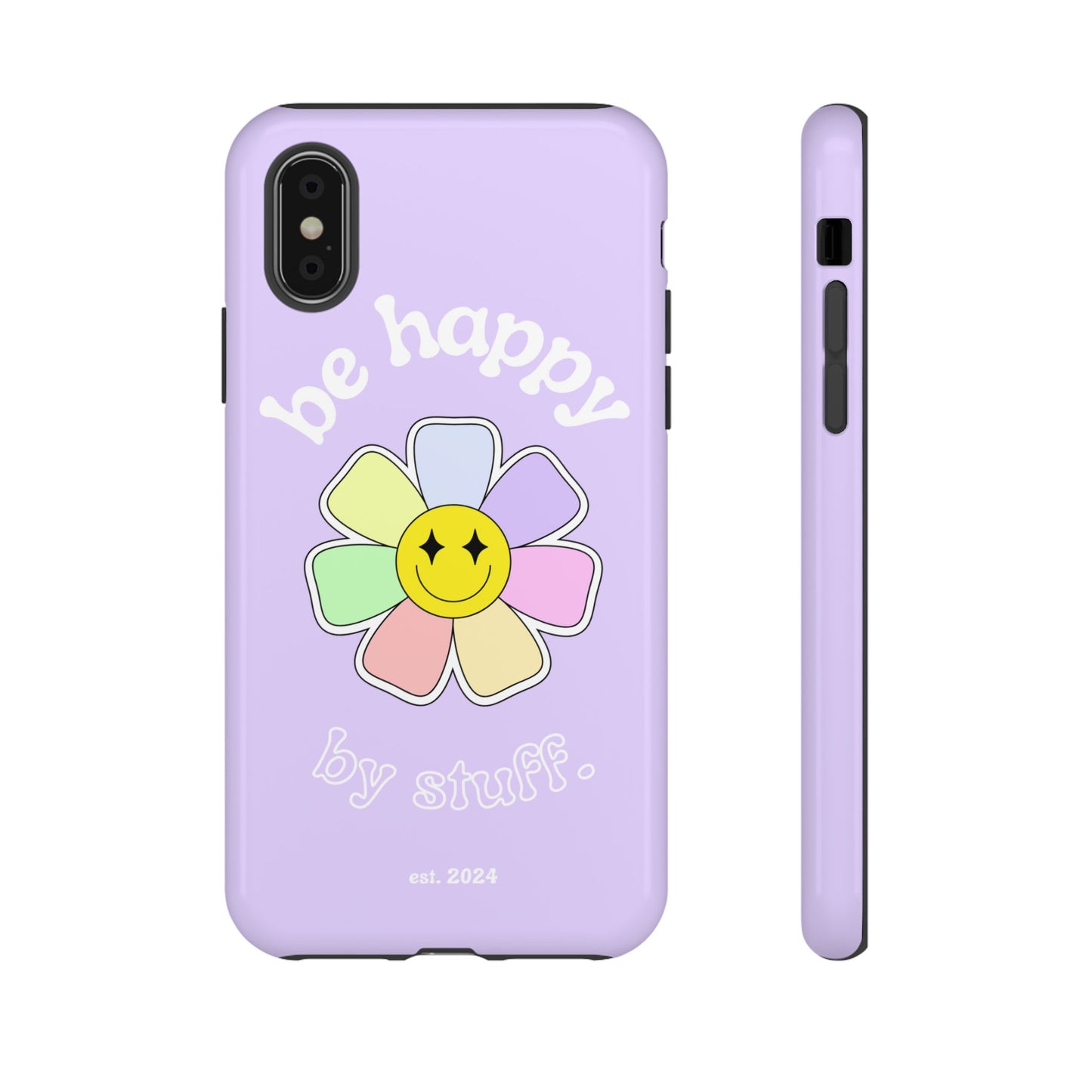 Be Happy Case | Coque résistante double protection avec Design Fleur Colorée