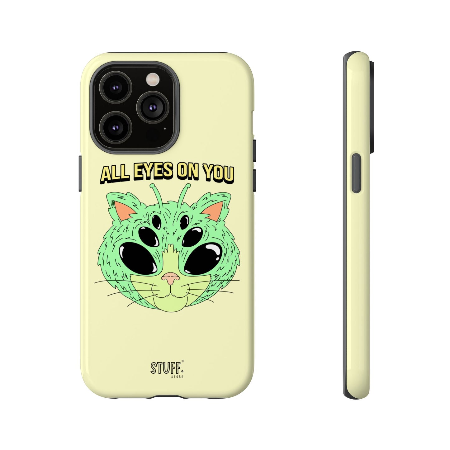 All Eyes on You Case | Coque résistante double protection avec Design Alien drôle