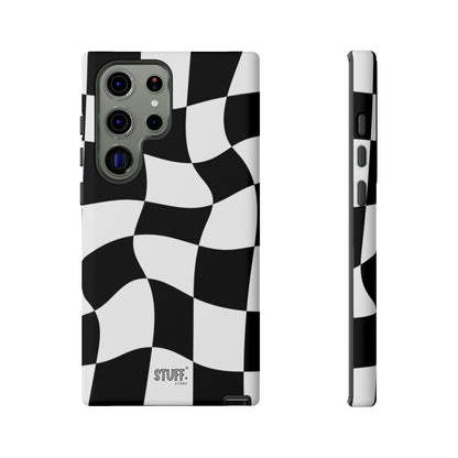 Checkers Case | Coque résistante double protection et Design en Damier déformé