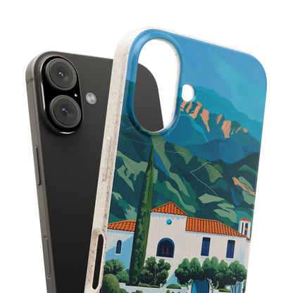 Summer Villa Case | Eco-Friendly Bamboo and Bioplastic Case with Summer Design - Available with Gift Packaging