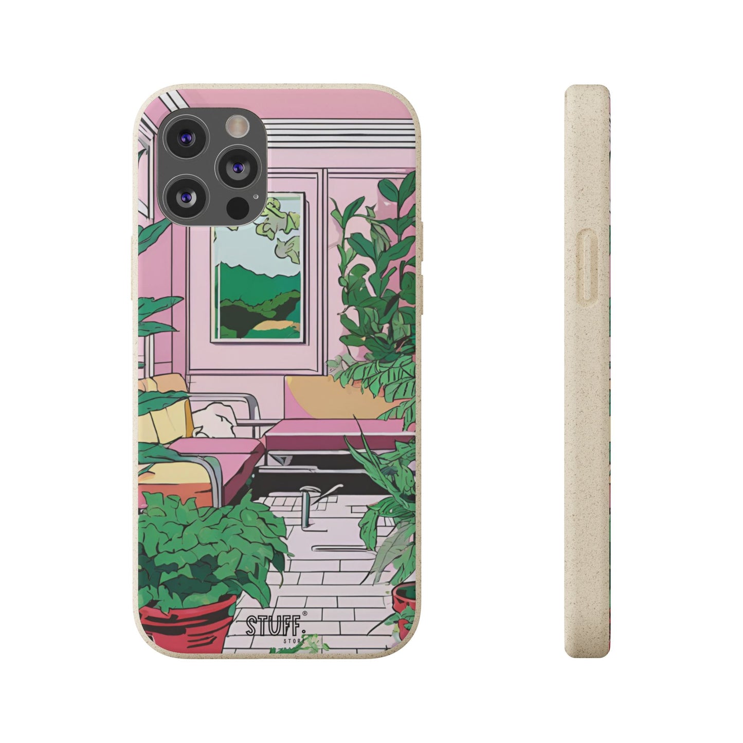 Plant Pop Case | Coque biodégradable en bambou et bioplastique avec design coloré | Parfait pour les amoureux des plantes - Avec emballage cadeau