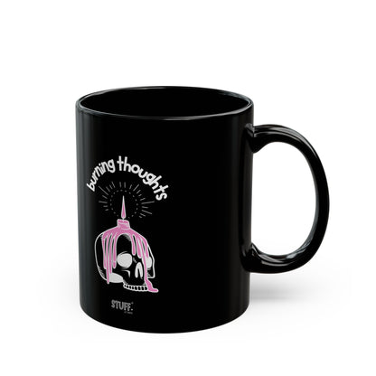 Burning Thoughts Cup | Mug noir avec design — 330ml / 440ml