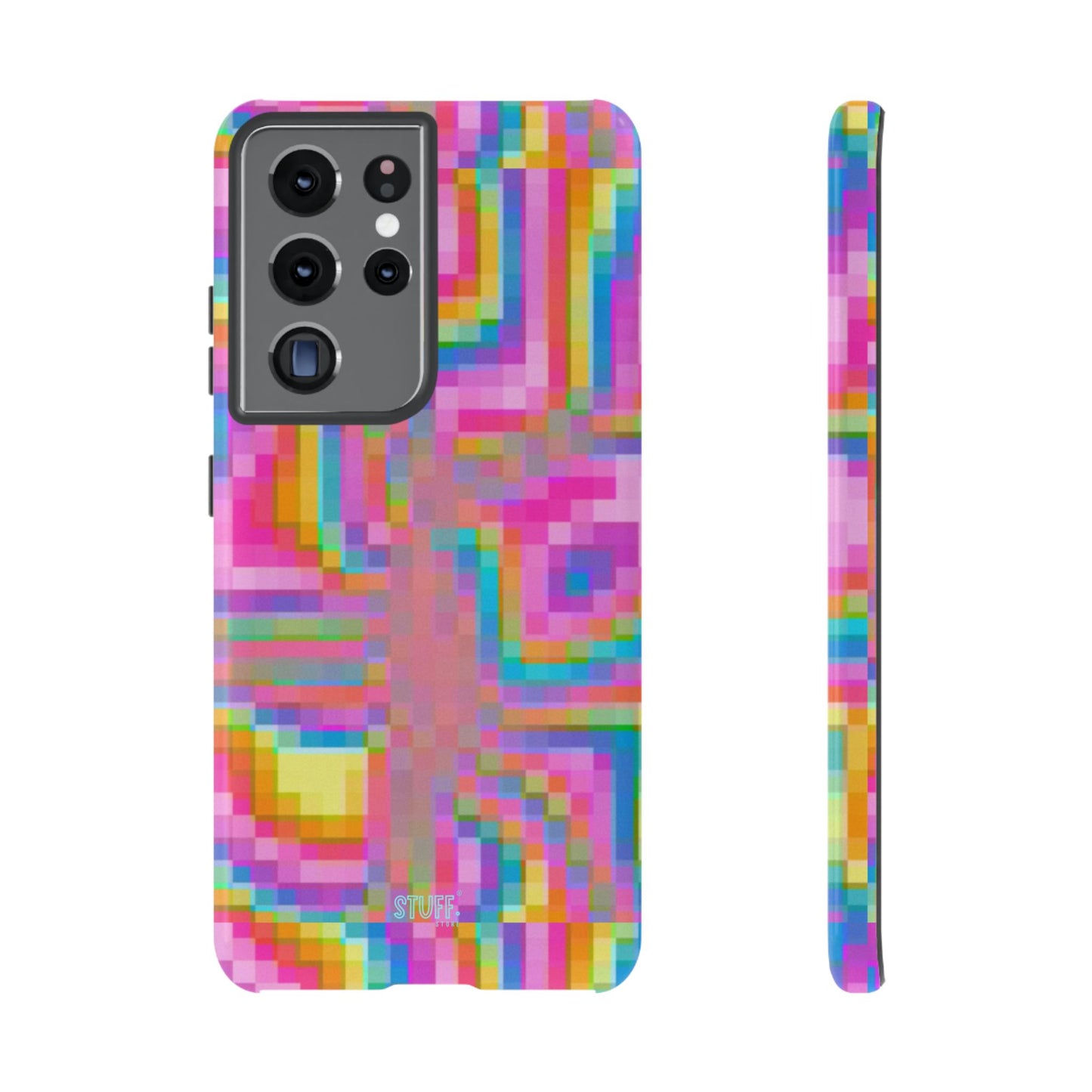 Pixel Case | Coque résistante double protection anti-choc - Motif pixels colorés