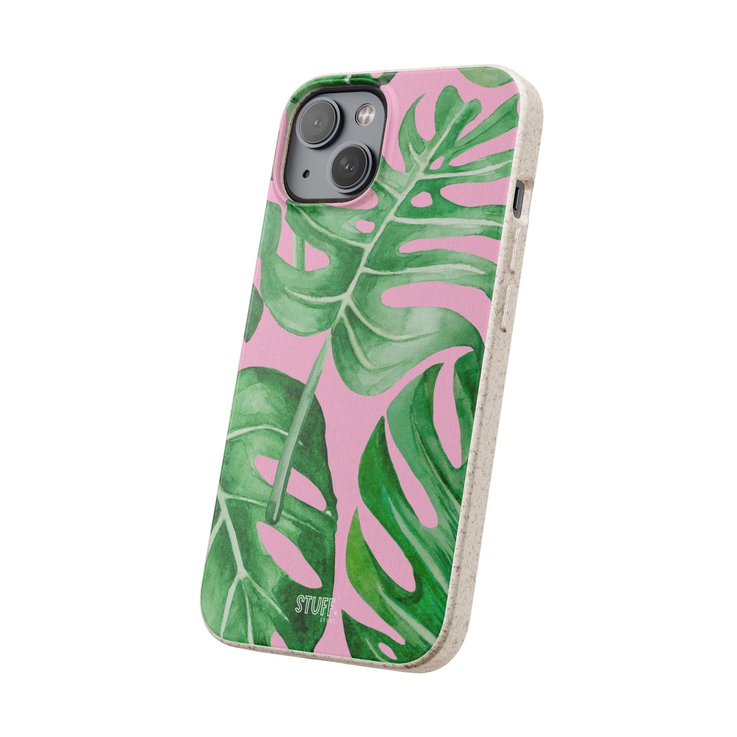 Monstera Case | Eco-Friendly Bamboo and Bioplastic Shell Monstera Leaves Pattern - Available with Gift Packaging
