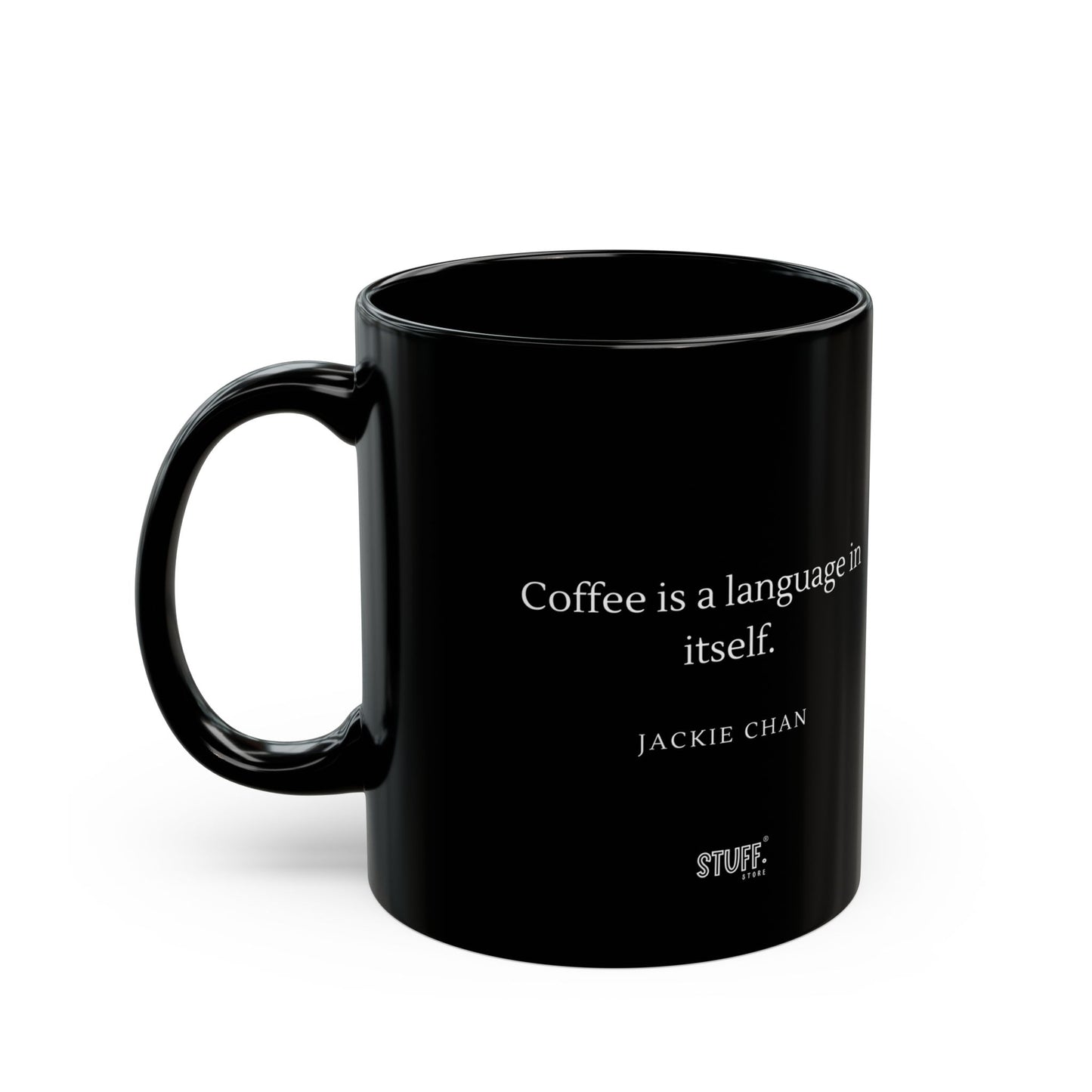 Jackie Chan's Cup | Mug en céramique noir avec citation – 330ml / 440ml