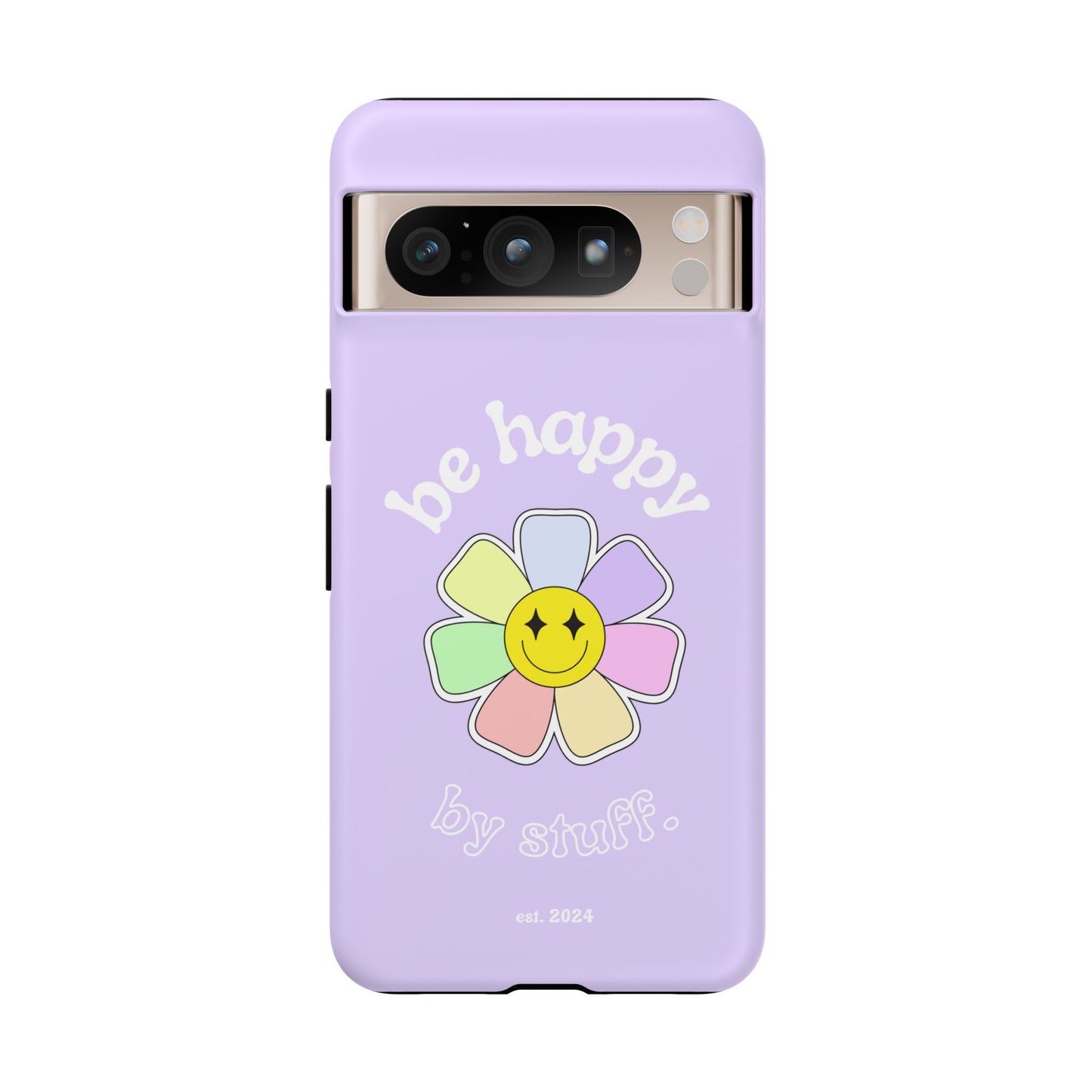 Be Happy Case | Coque résistante double protection avec Design Fleur Colorée