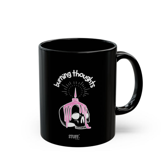 Burning Thoughts Cup | Mug noir avec design — 330ml / 440ml