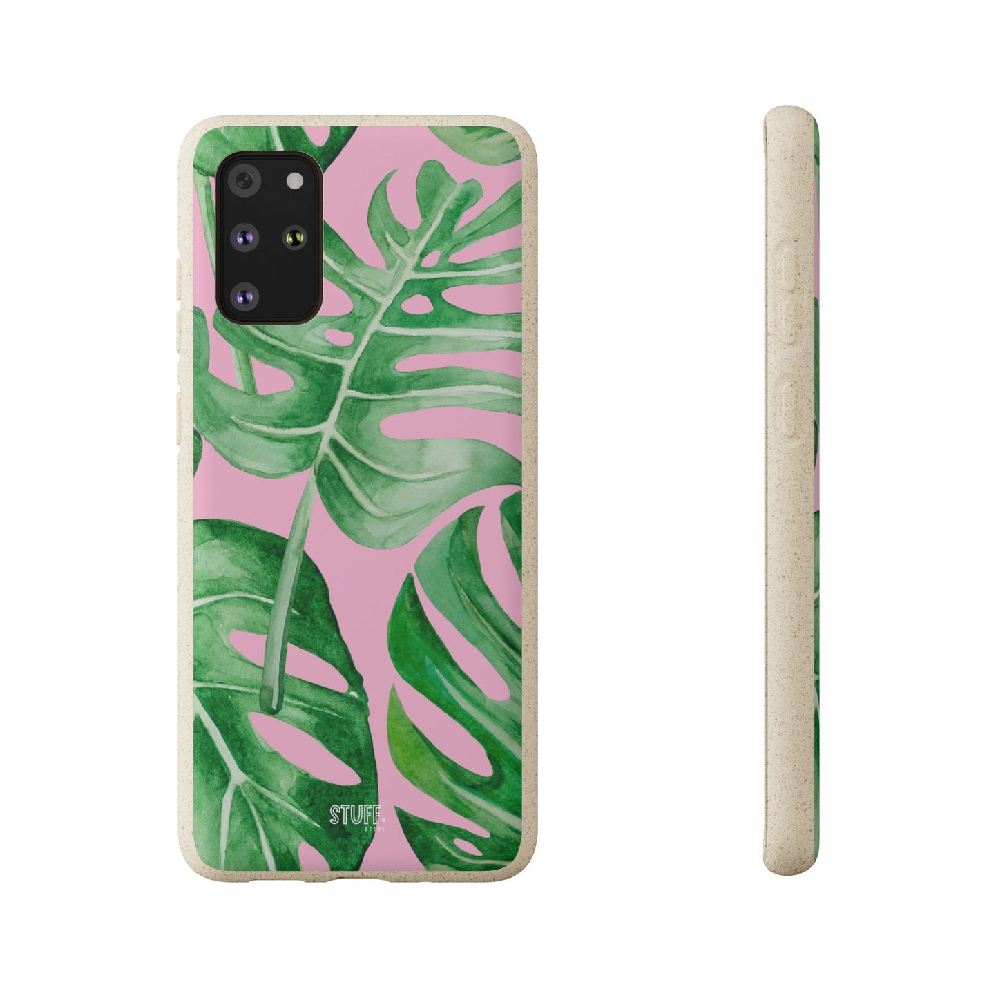 Monstera Case | Eco-Friendly Bamboo and Bioplastic Shell Monstera Leaves Pattern - Available with Gift Packaging