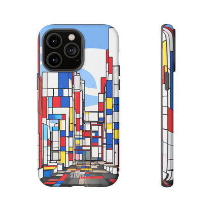 Square City | Coque résistante double protection - inspiration Mondrian
