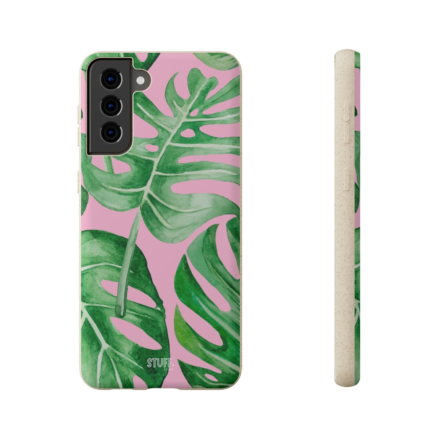 Monstera Case | Eco-Friendly Bamboo and Bioplastic Shell Monstera Leaves Pattern - Available with Gift Packaging