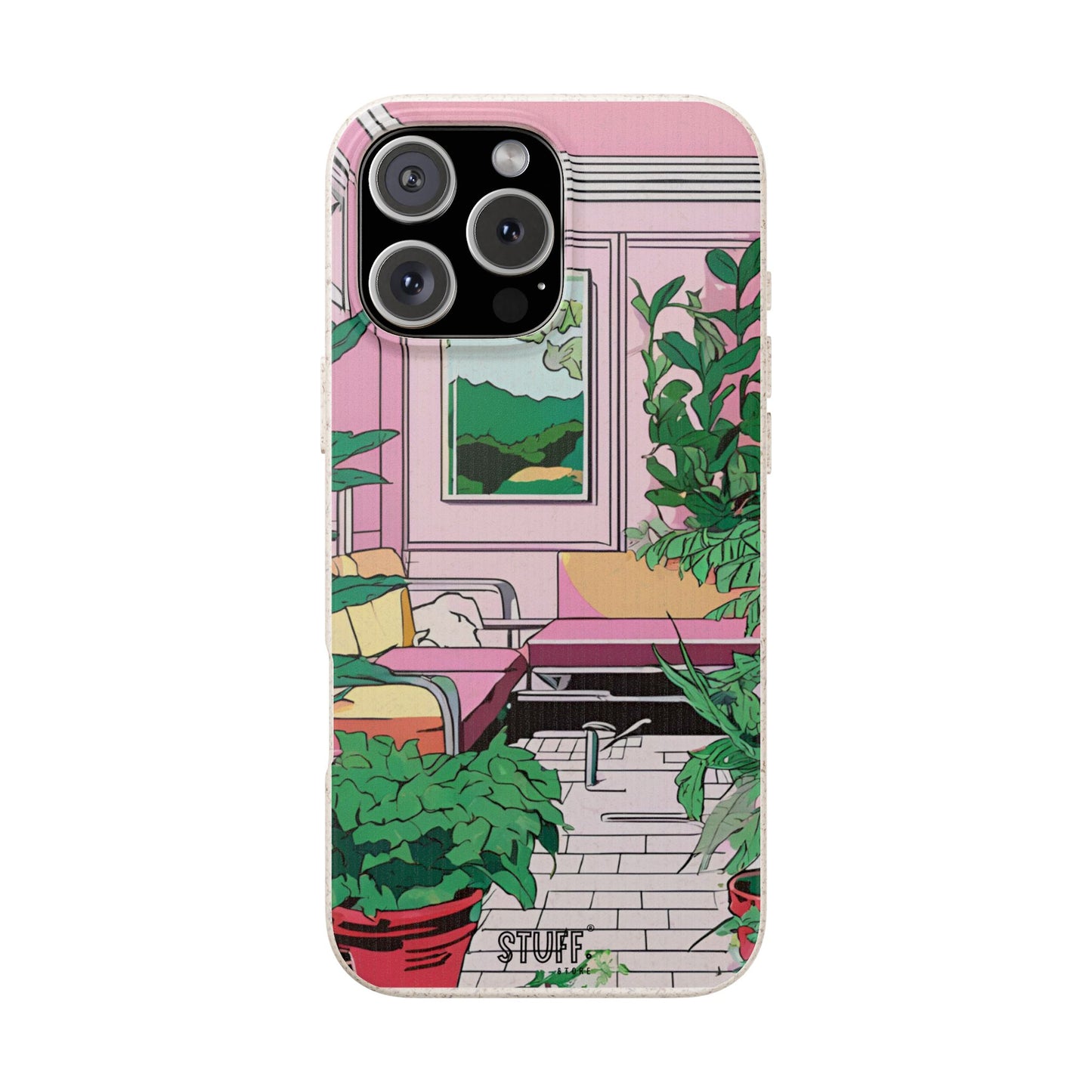 Plant Pop Case | Coque biodégradable en bambou et bioplastique avec design coloré | Parfait pour les amoureux des plantes - Avec emballage cadeau