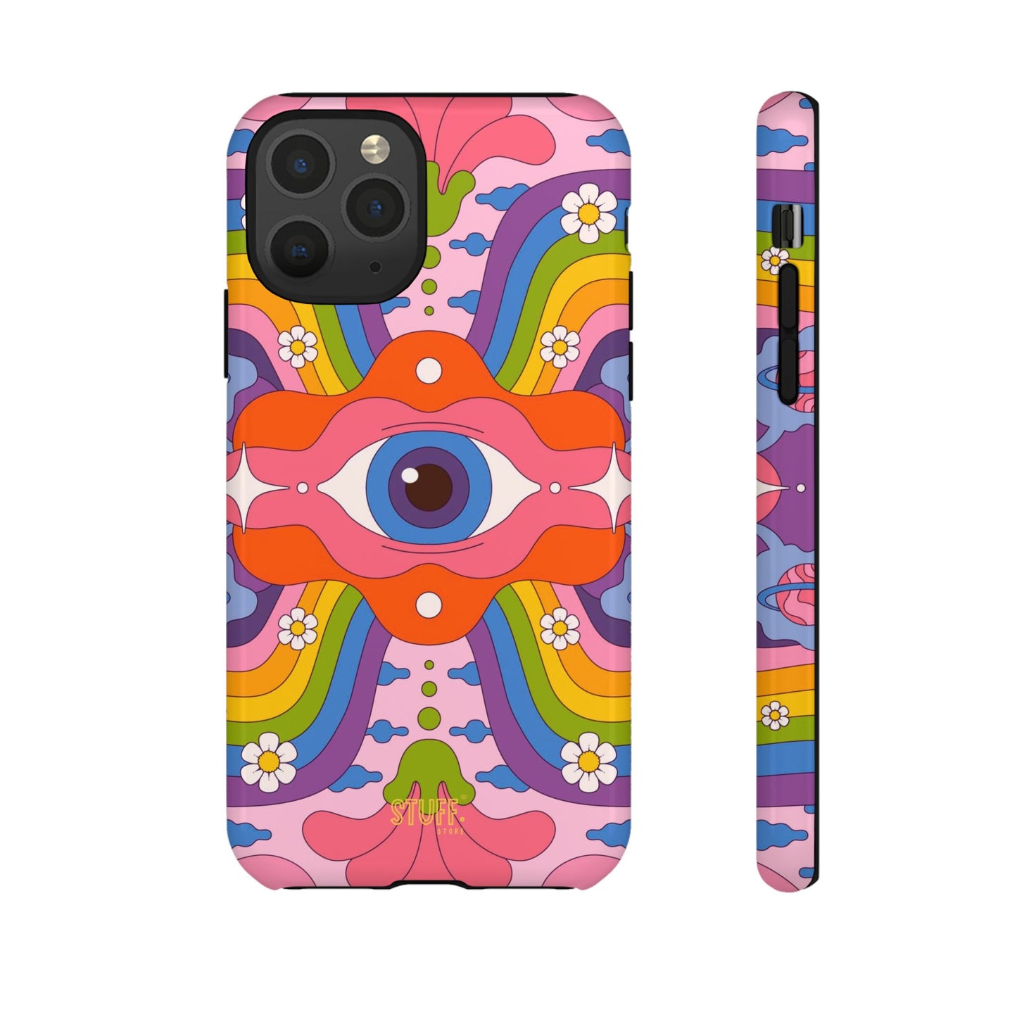 Psych Case | Coque résistante double protection avec Design Psychédélique coloré