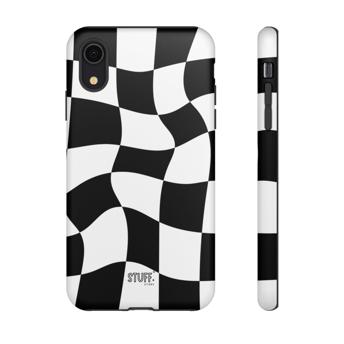 Checkers Case | Coque résistante double protection et Design en Damier déformé