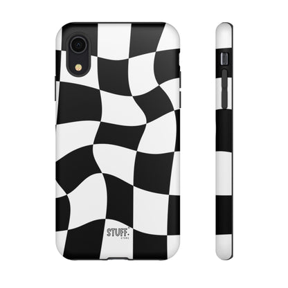 Checkers Case | Coque résistante double protection et Design en Damier déformé
