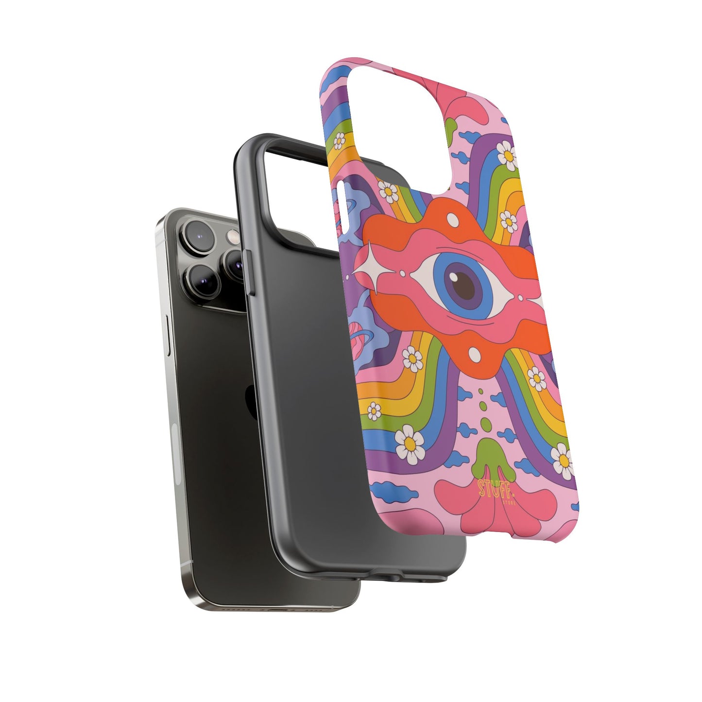Psych Case | Coque résistante double protection avec Design Psychédélique coloré