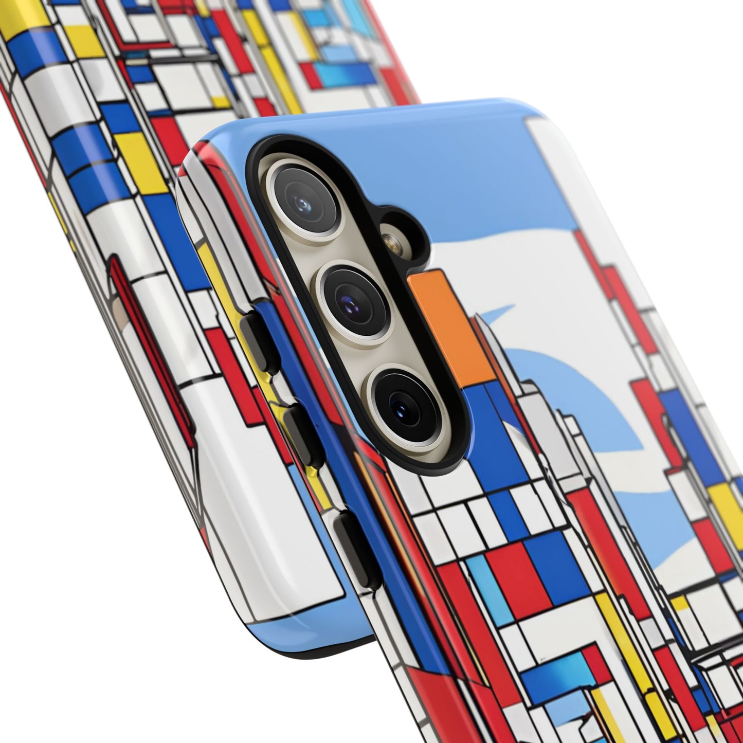 Square City | Coque résistante double protection - inspiration Mondrian