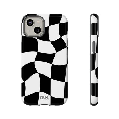Checkers Case | Coque résistante double protection et Design en Damier déformé