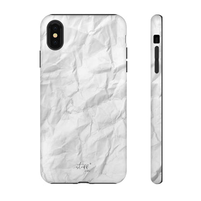 Crinkled Case | Coque résistante double protection anti-choc Effet Papier Froissé Mat