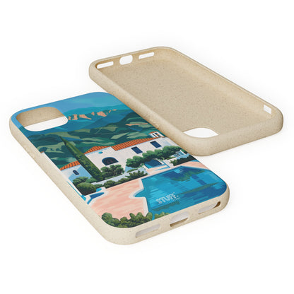 Summer Villa Case | Eco-Friendly Bamboo and Bioplastic Case with Summer Design - Available with Gift Packaging