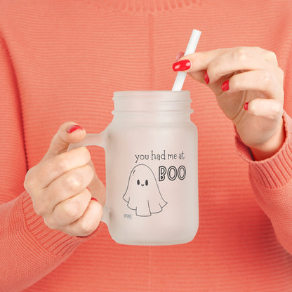 Boo Cup | Mug nomade en verre givré avec couvercle et paille – 350ml