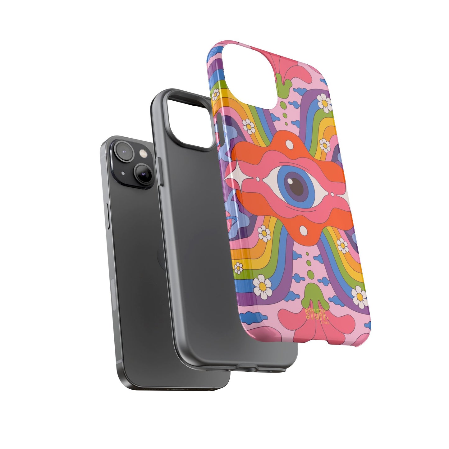 Psych Case | Coque résistante double protection avec Design Psychédélique coloré