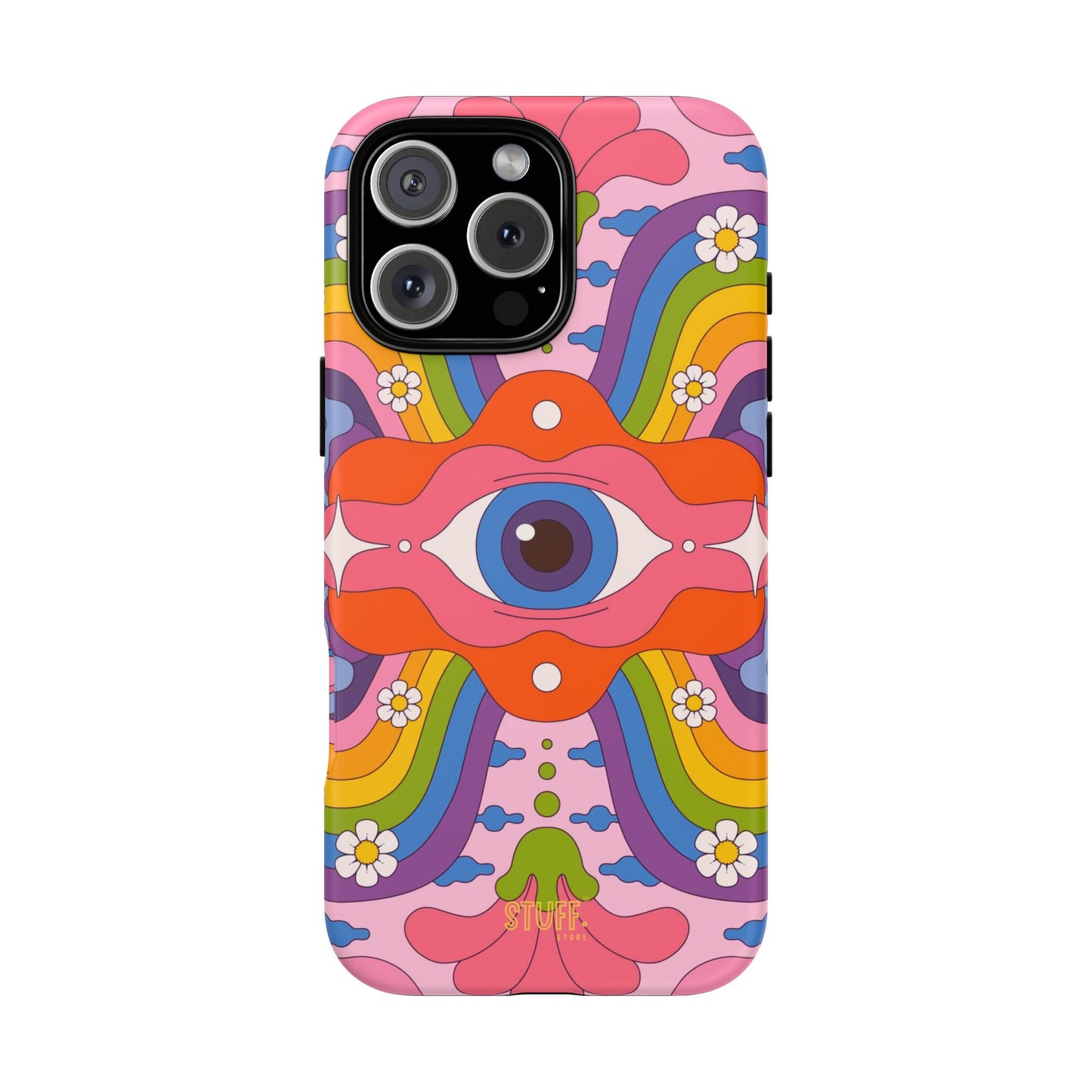 Psych Case | Coque résistante double protection avec Design Psychédélique coloré