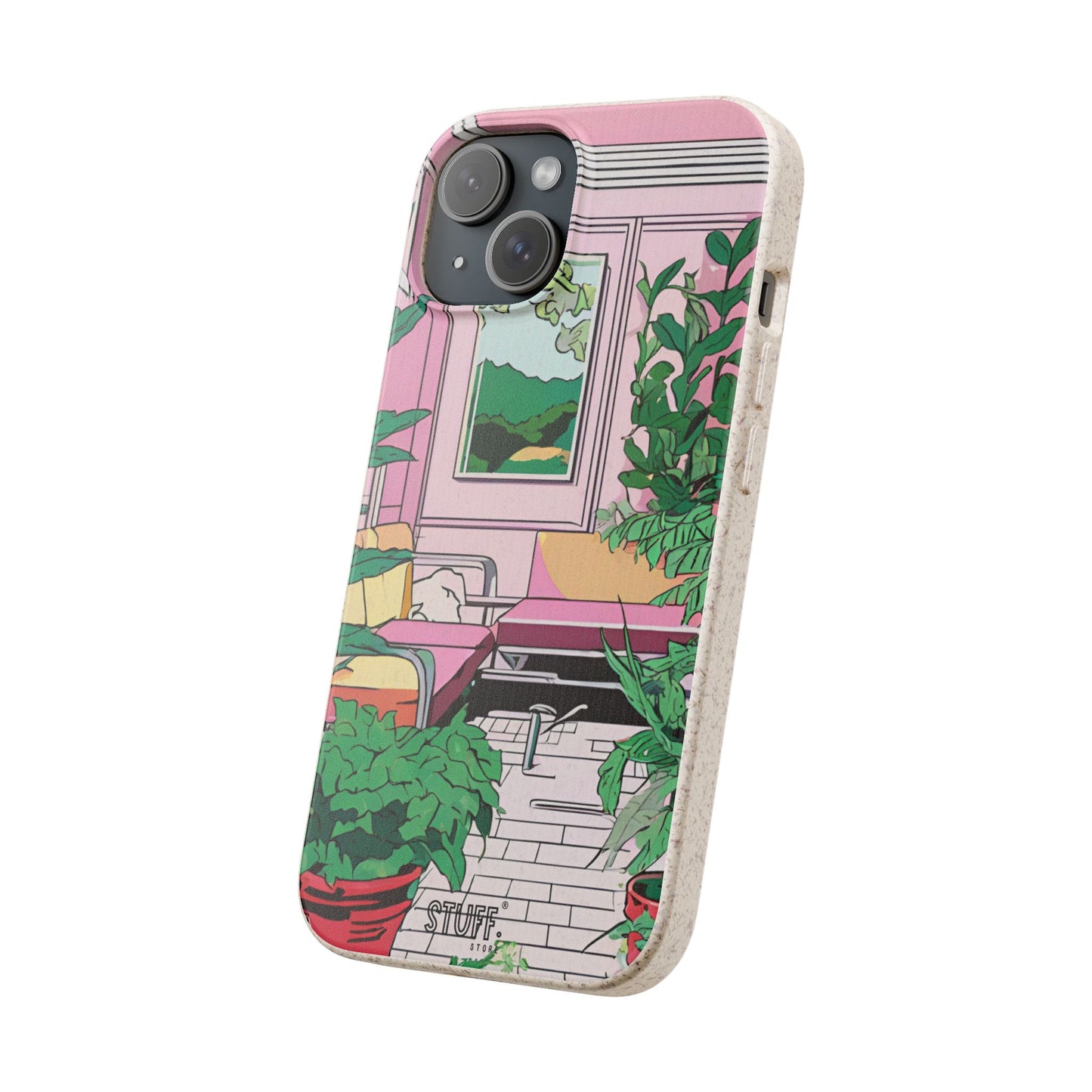 Plant Pop Case | Coque biodégradable en bambou et bioplastique avec design coloré | Parfait pour les amoureux des plantes - Avec emballage cadeau