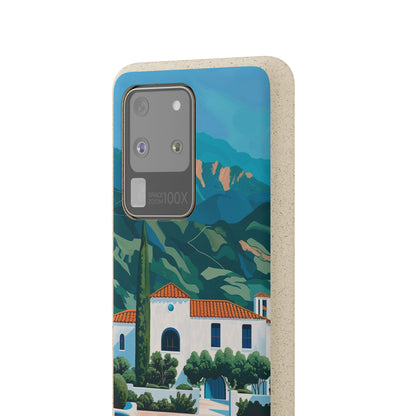 Summer Villa Case | Eco-Friendly Bamboo and Bioplastic Case with Summer Design - Available with Gift Packaging
