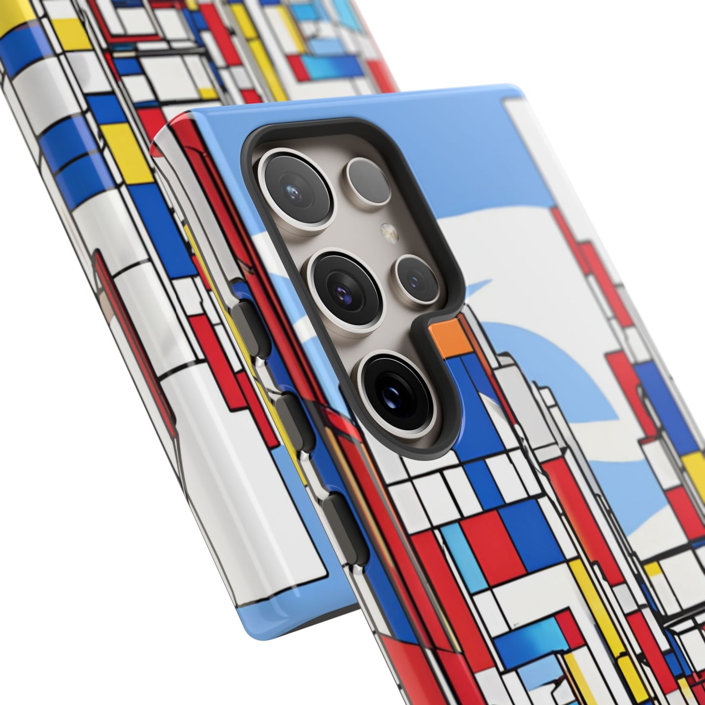 Square City | Coque résistante double protection - inspiration Mondrian