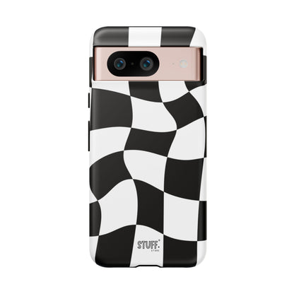 Checkers Case | Coque résistante double protection et Design en Damier déformé