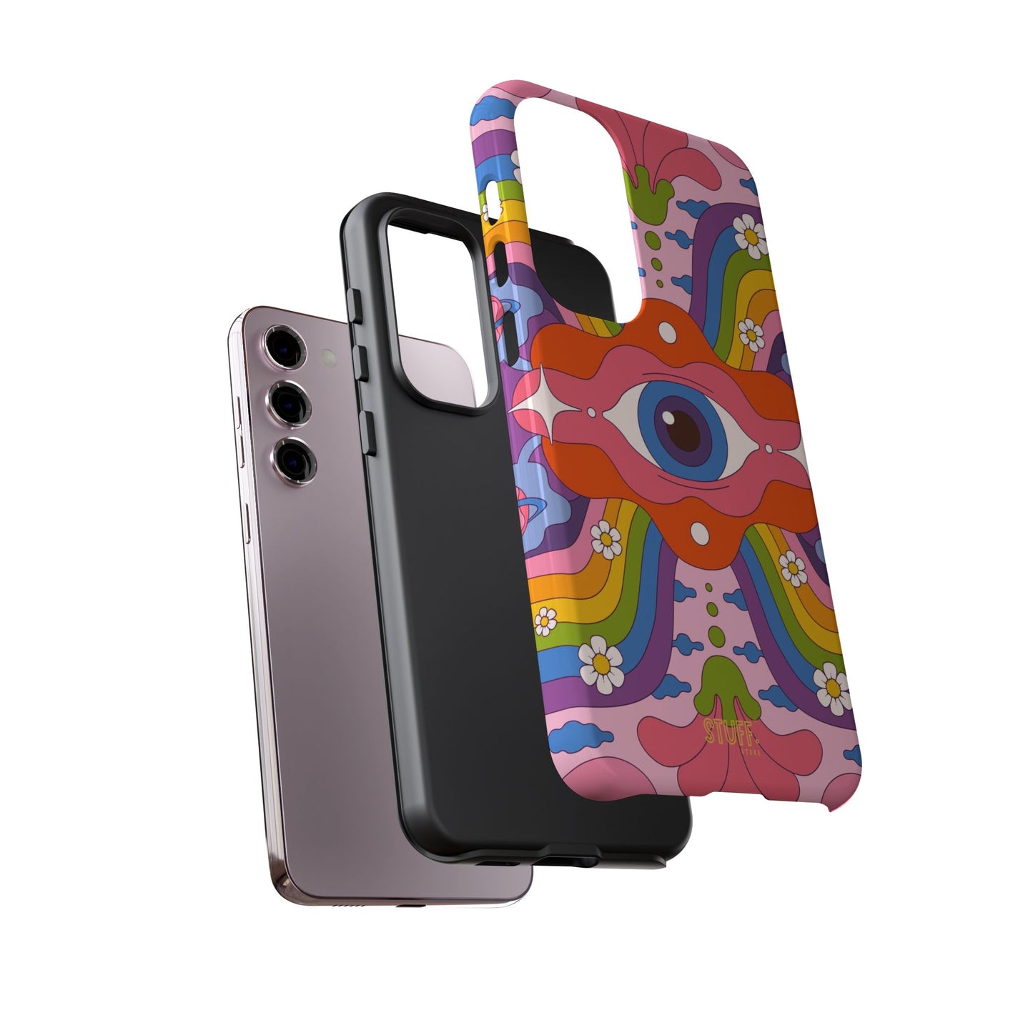 Psych Case | Coque résistante double protection avec Design Psychédélique coloré