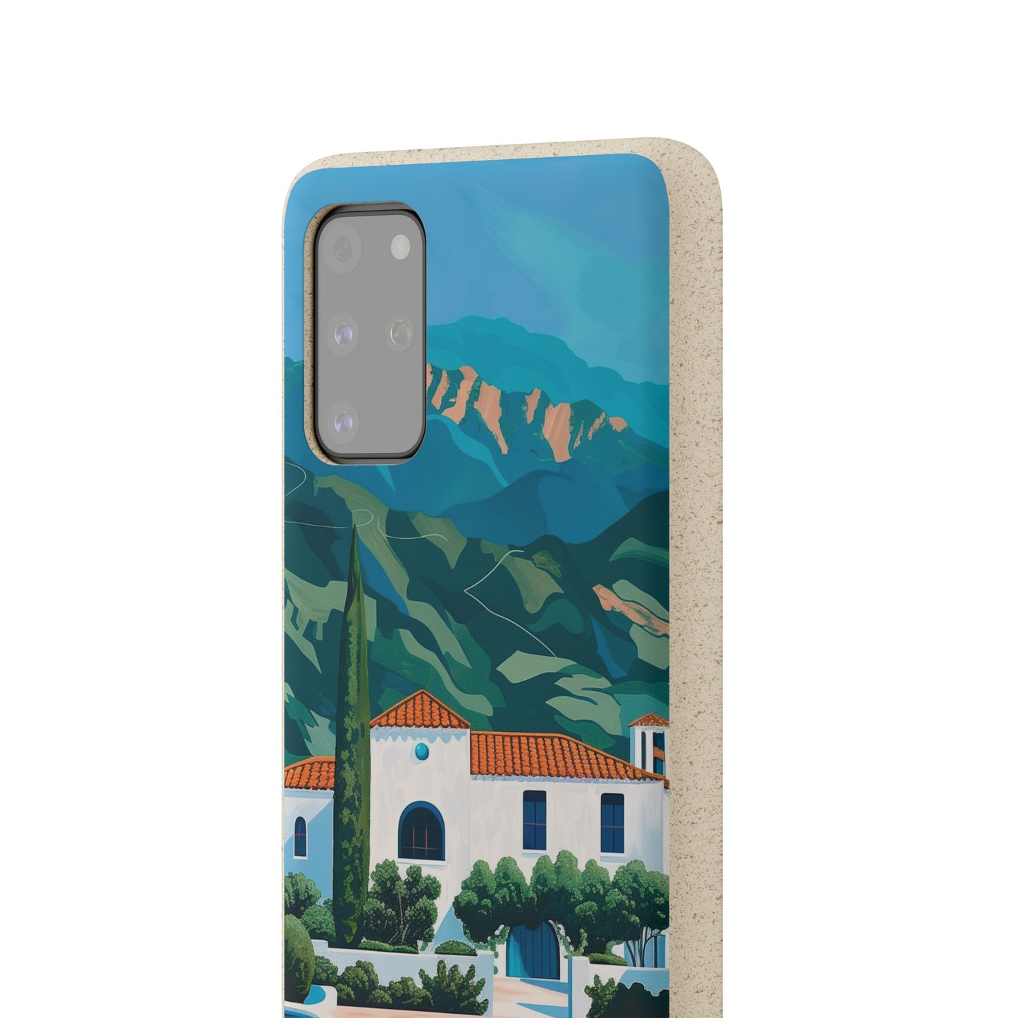 Summer Villa Case | Eco-Friendly Bamboo and Bioplastic Case with Summer Design - Available with Gift Packaging